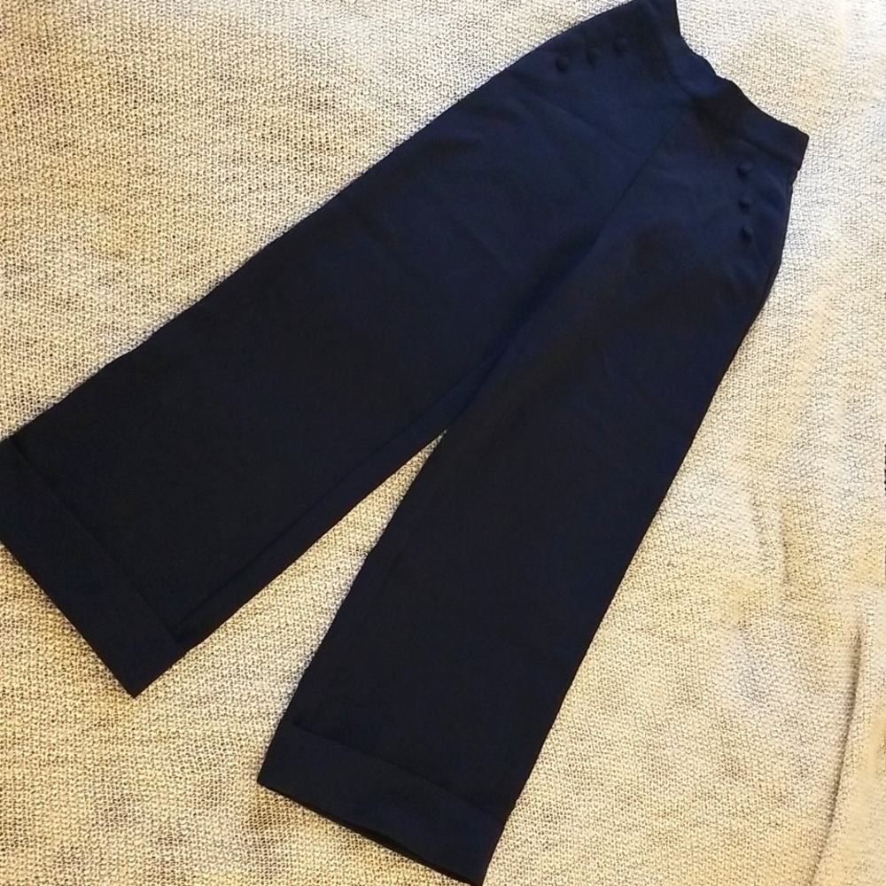 High waisted wide leg pants